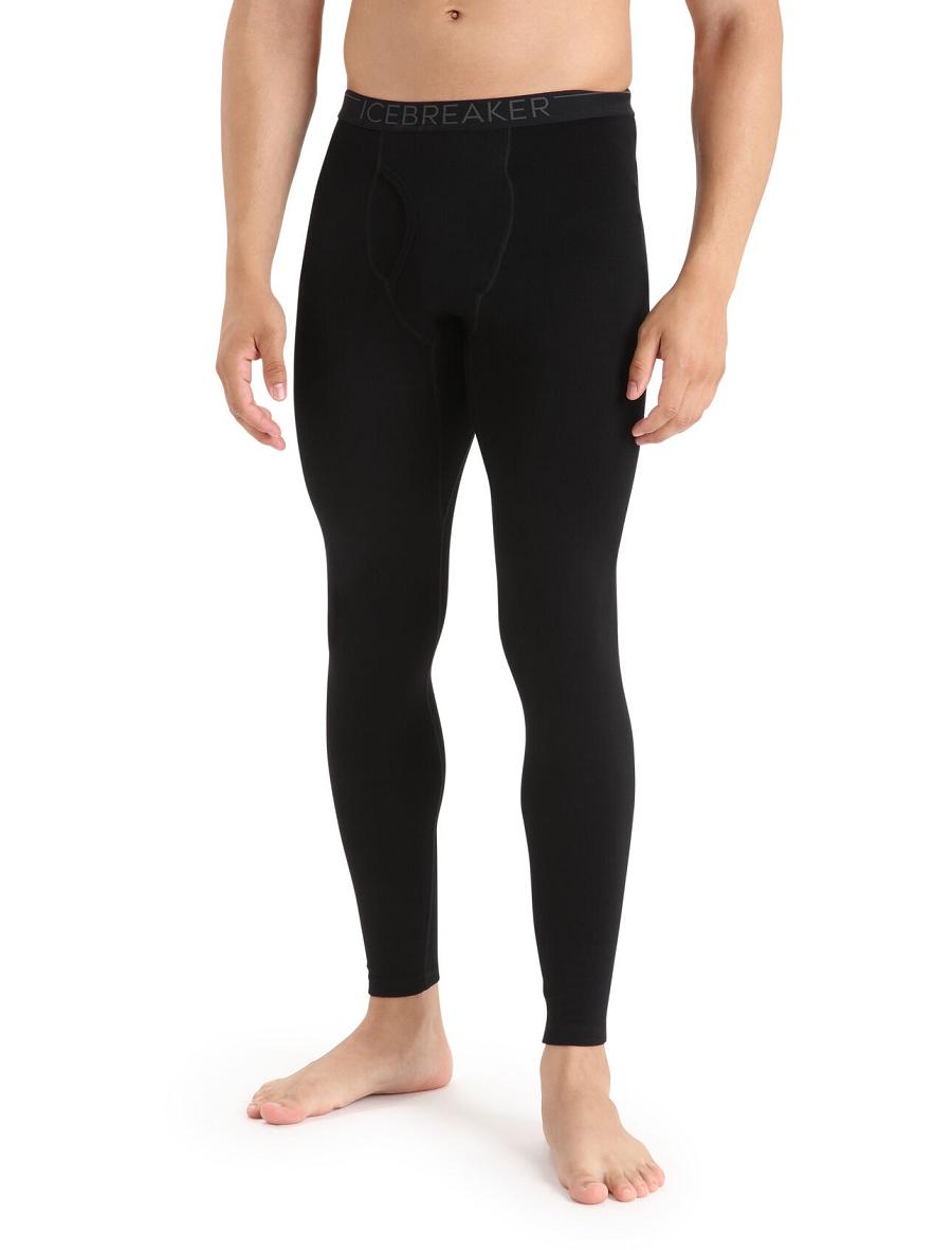 Black Icebreaker Merino 260 Tech Thermal With Fly Men\'s Leggings | AU 1135NWYB